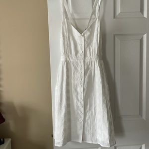 ModCloth white check dress, medium